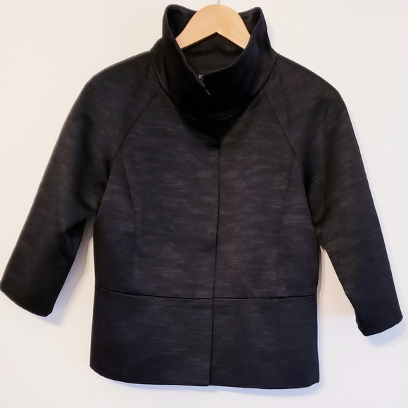 Ann Taylor black funnel neck jacket - Picture 2 of 9